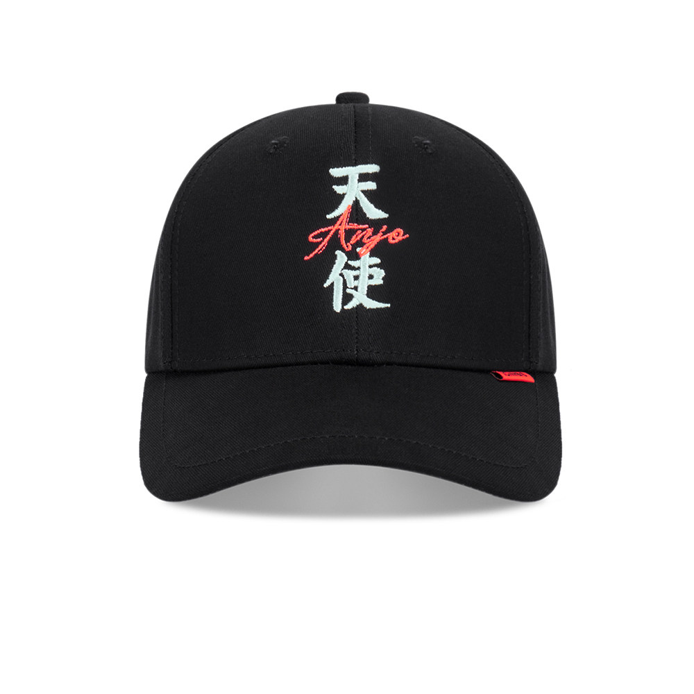 ICNMB Tide brand ANJO Angel fluorescent color embroidered baseball cap male autumn winter face small cap children tide