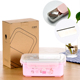 hộp đựng cơm hâm nóng Hộp cơm trưa Hộp đựng đồ ăn trưa Hộp ăn trưa Trường tiểu học căng tin tấm chia hình chữ nhật con 304 hộp inox - Hộp cơm điện sưởi ấm hộp com lock and lock cắm điện
