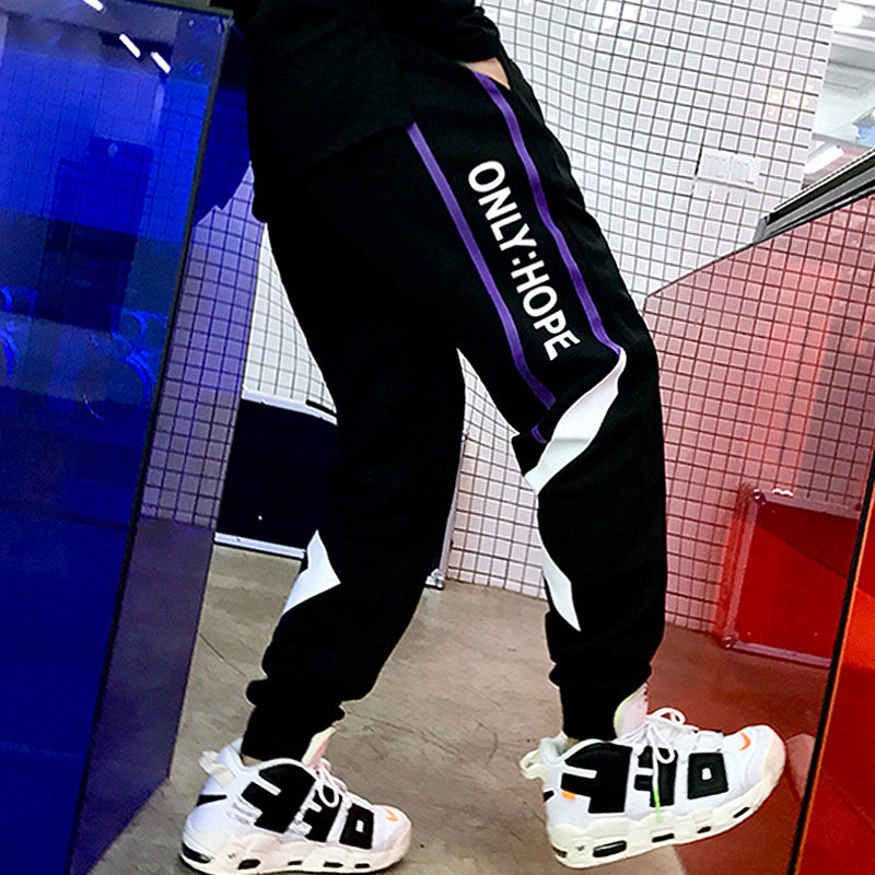 Fat boys ' pants Sports pants 2021 Spring and Autumn fat cotton pants Casual pants Medium and large children's loose pants