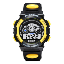 Luminous mens watch waterproof multifunctional sports tide Korean version of Young junior high school students electronic watch male special forces