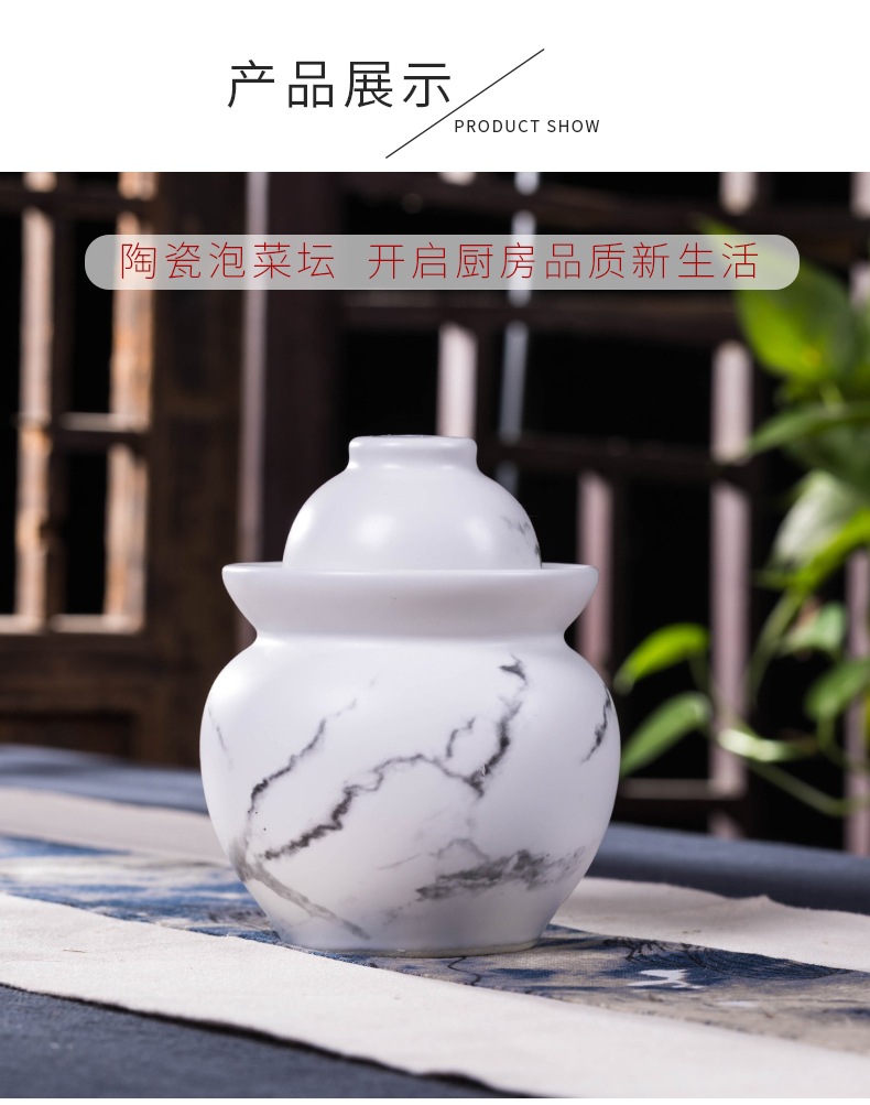 Ceramics thickening pickle jar sealing earthenware with cover pickled pickles jar household size sichuan pickled