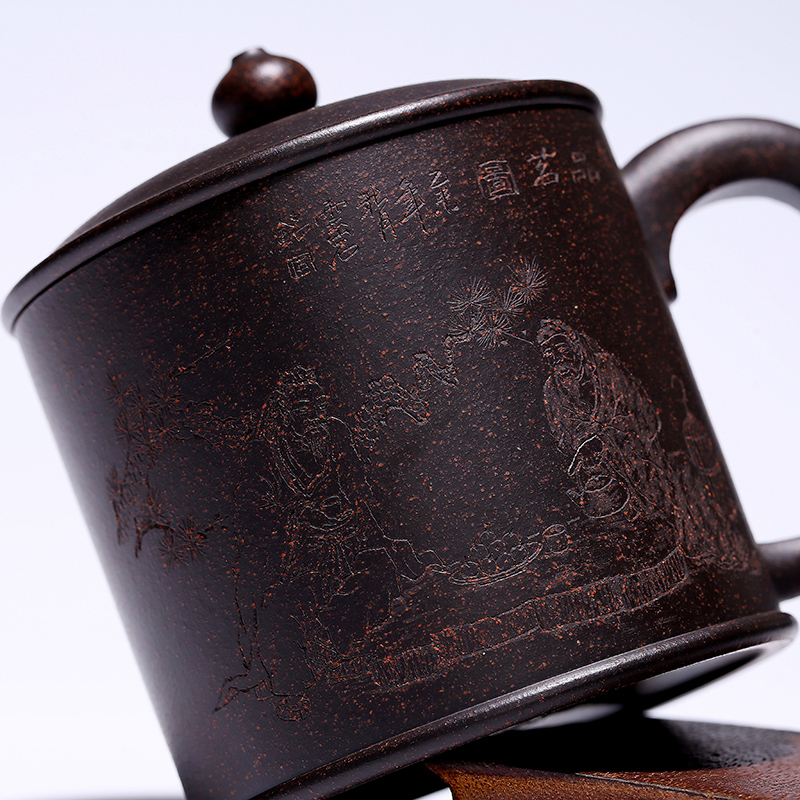Shadow enjoy purple sand cup of yixing teapot masters cup all hand undressed ore black star sand tea cup cup WZ