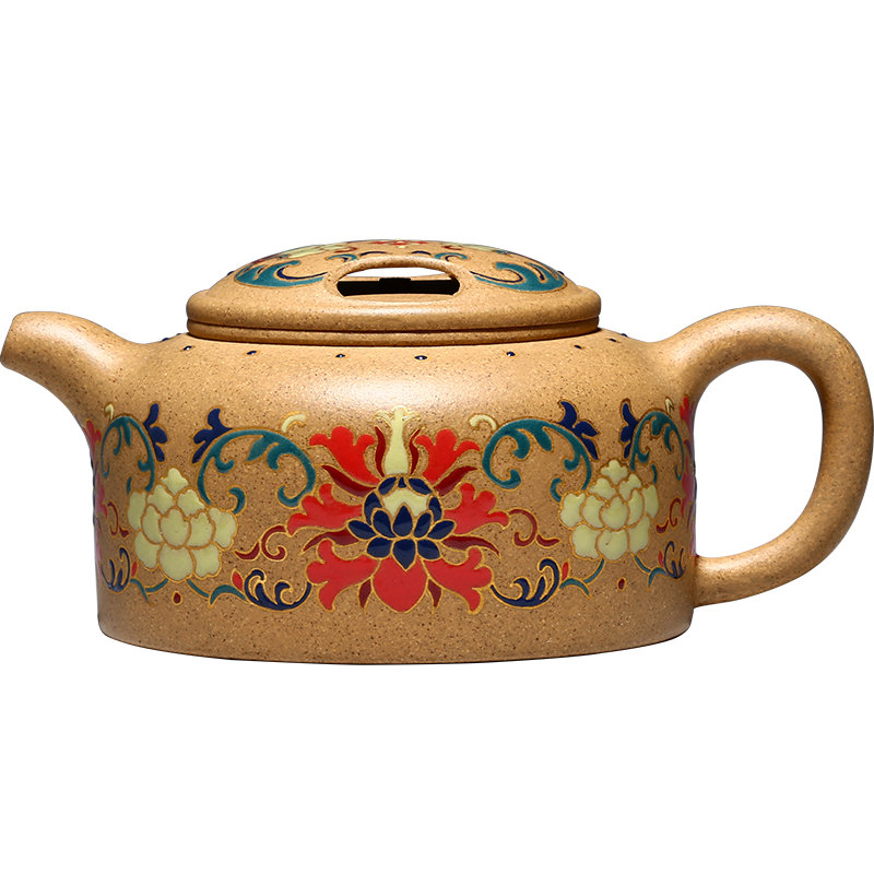 Shadow at yixing masters are it undressed ore section of mud bovine enamel lotus seed teapot tea sets HNYY