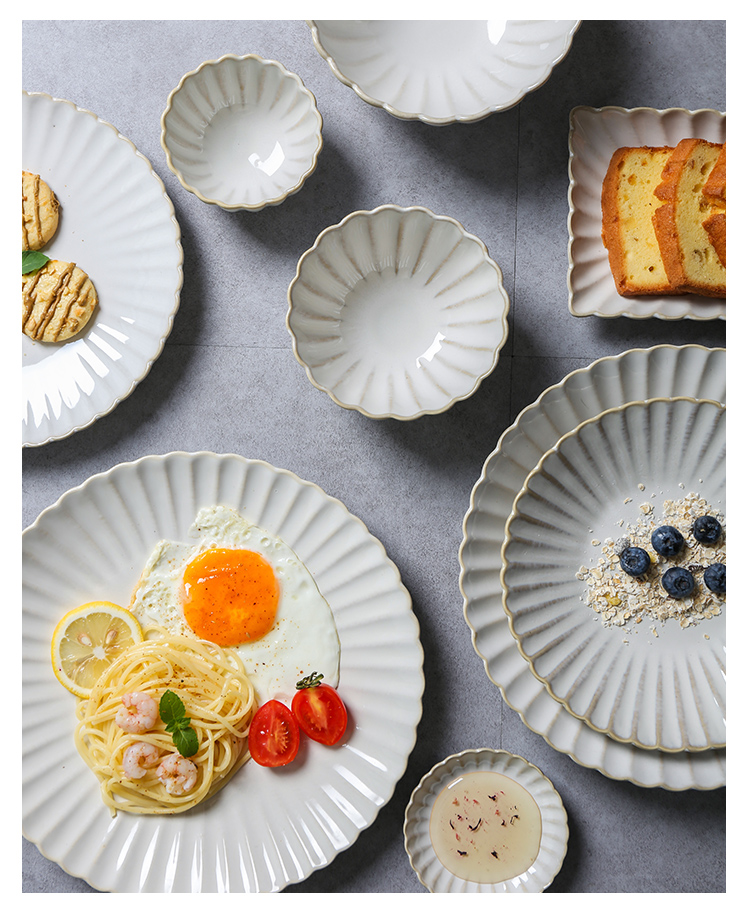 Japanese lace variable glaze ceramic tableware suit dish fish soup bowl rainbow such as bowl dish of rice bowls flavour dish plate glass