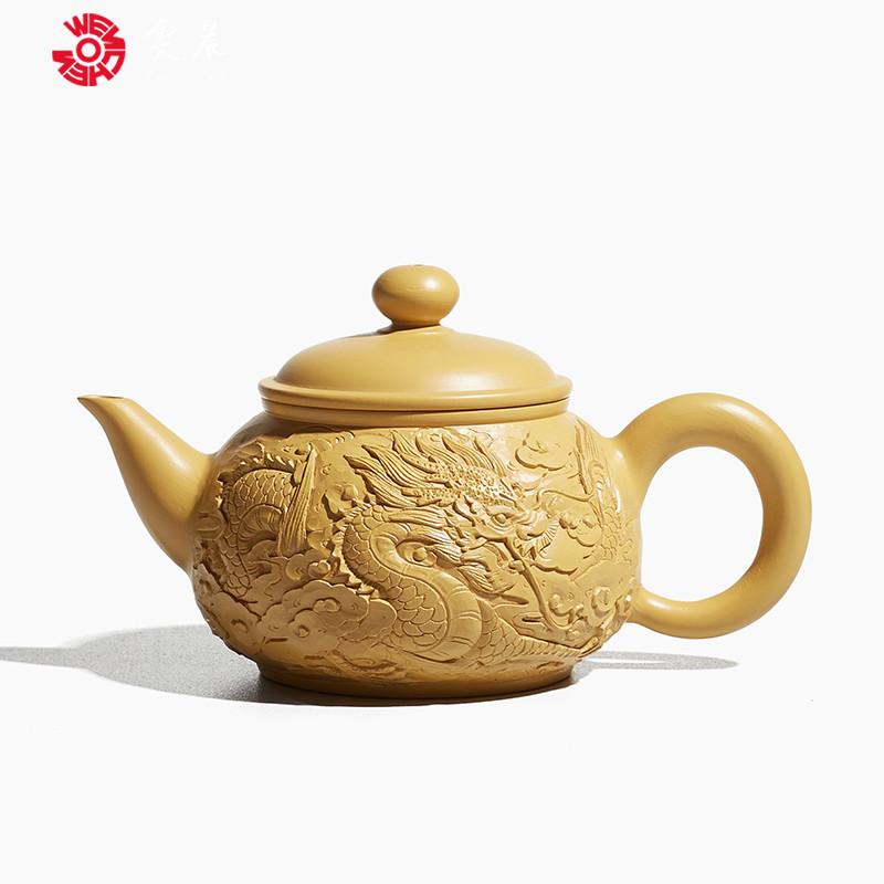 We at hand piece of mud are it longteng shengshi famous Chen Dongzhu purple sand tea set filter teapot single pot