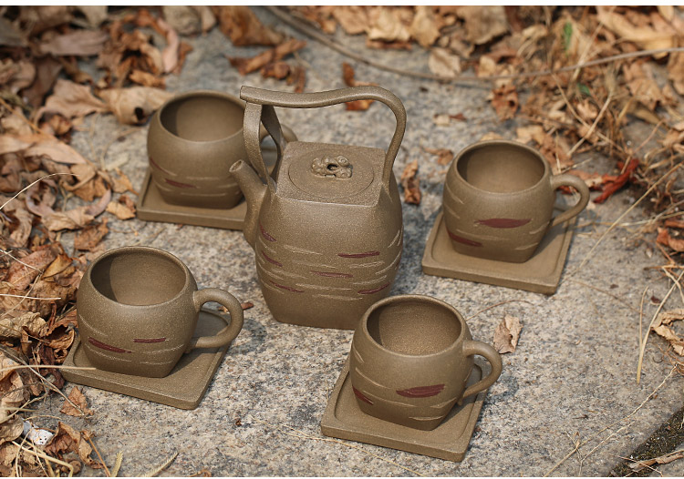 Shadow at yixing masters are it undressed ore green mud pure manual girder fortune turnes the teapot set pot of SY