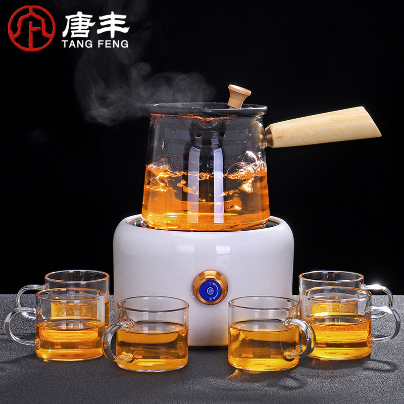 Shadow enjoy electricity TaoLu household boiling tea ware suit side the glass teapot round electric TaoLu glass cup TF