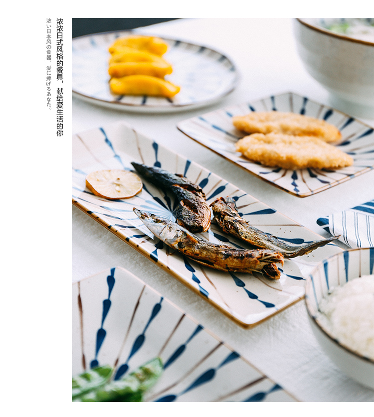 Japanese style restoring ancient ways under glaze color porcelain household utensils 0 bowl dish dish soup bowl rainbow such always run the rice bowls