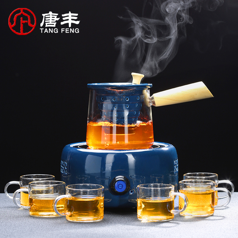 Shadow on glass side boiled teapot high - temperature thickening of the filter kettle electric TaoLu household black tea boiled tea TF