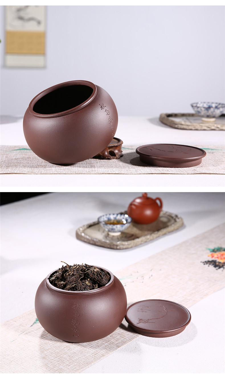 Shadow at yixing it boutique trumpet pu - erh tea can wake receives ceramic seal storage tanks of whitewash mud JH