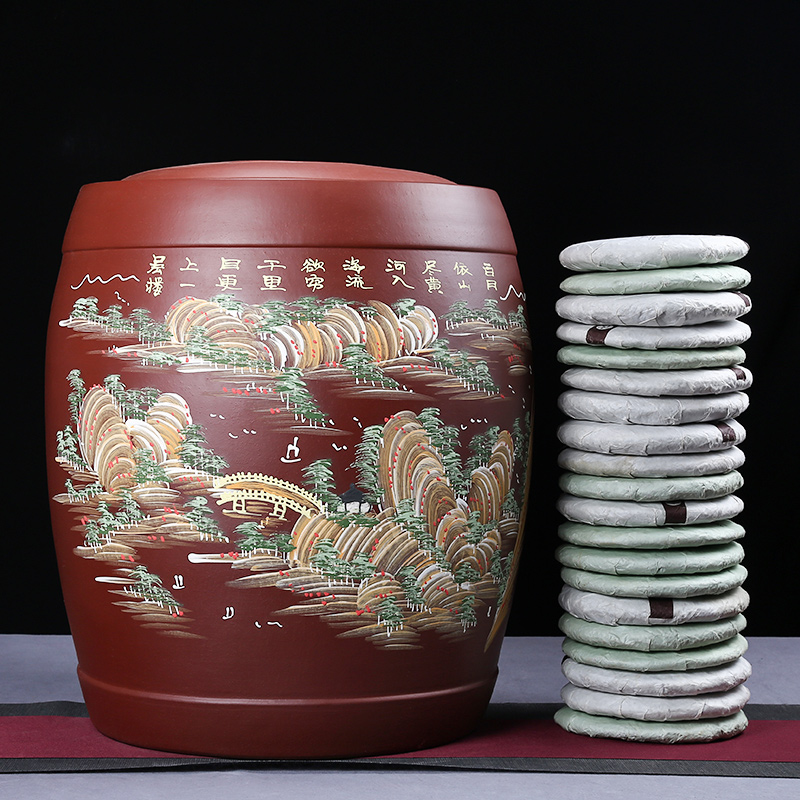 Shadow enjoy undressed ore oversized violet arenaceous caddy fixings pu - erh tea tea urn big yards super capacity coarse ceramic tea set on the the ZLS (central authority (central authority