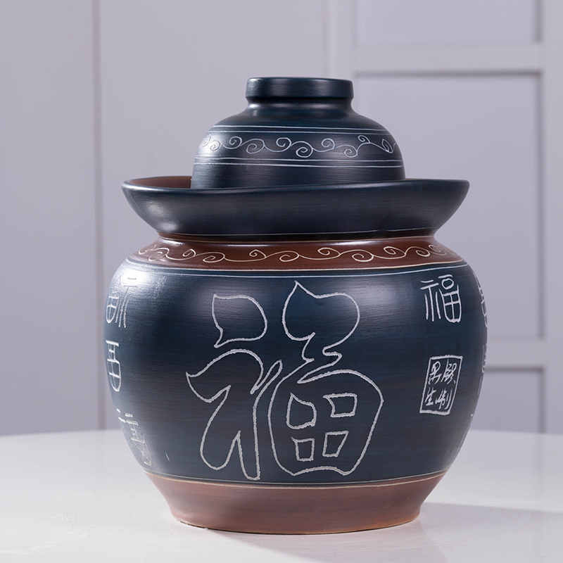 Earthenware pickle jar of pickles jar home old ceramics thickening with cover sichuan pickled pickled salted duck egg jar