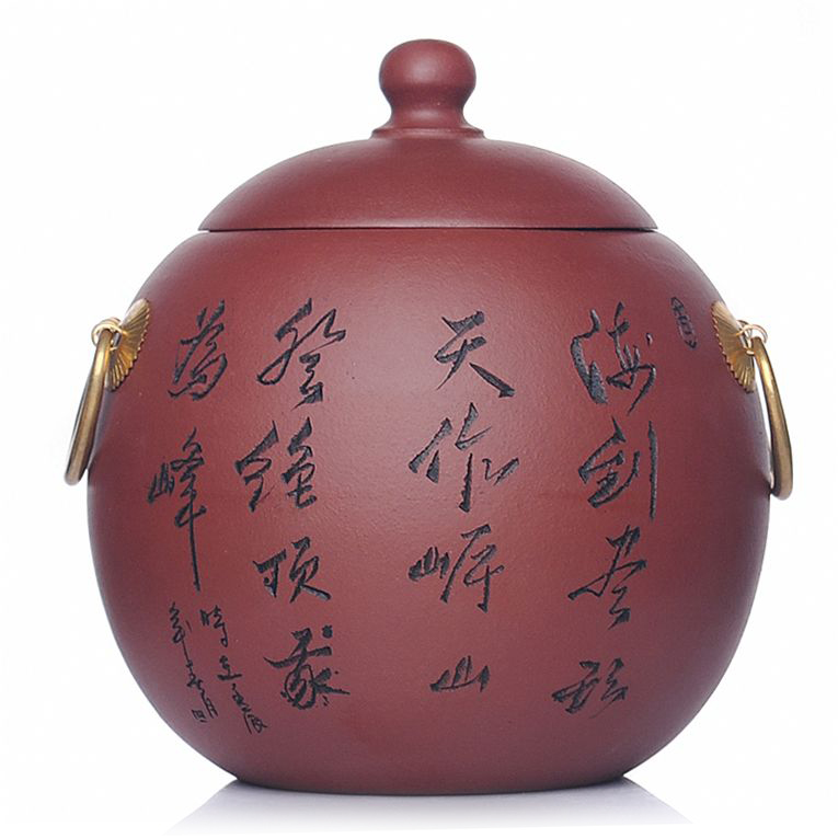 Shadow enjoy fine for violet arenaceous caddy fixings receives depicting black tea pu - erh tea pot JSBT tea urn large hand