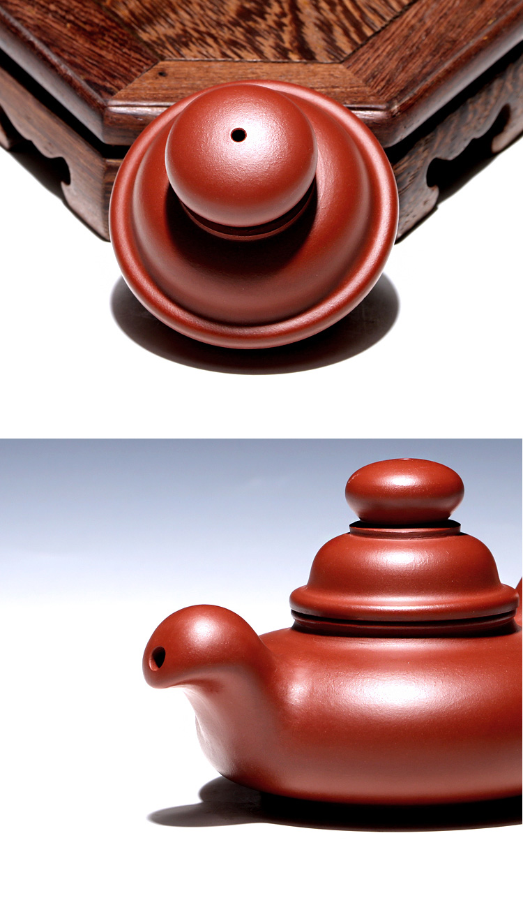 Yixing it shadow enjoy 】 【 old actor Wu Hongcai all hand teapot undressed ore dahongpao squirrel pot of 250 c