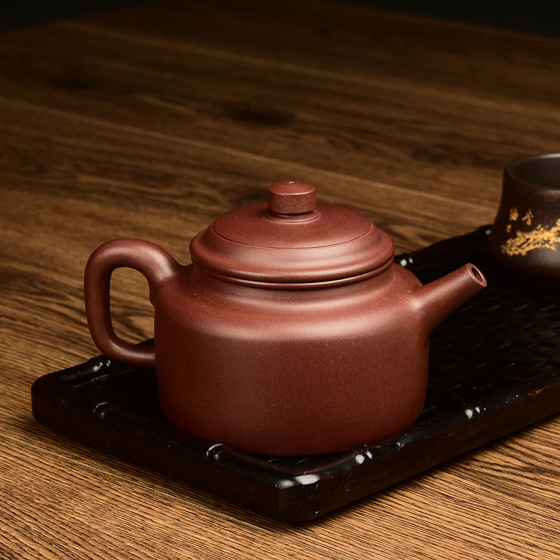 Shadow at yixing it undressed ore purple clay hand made kung fu tea set clock home teapot large capacity 320 cys