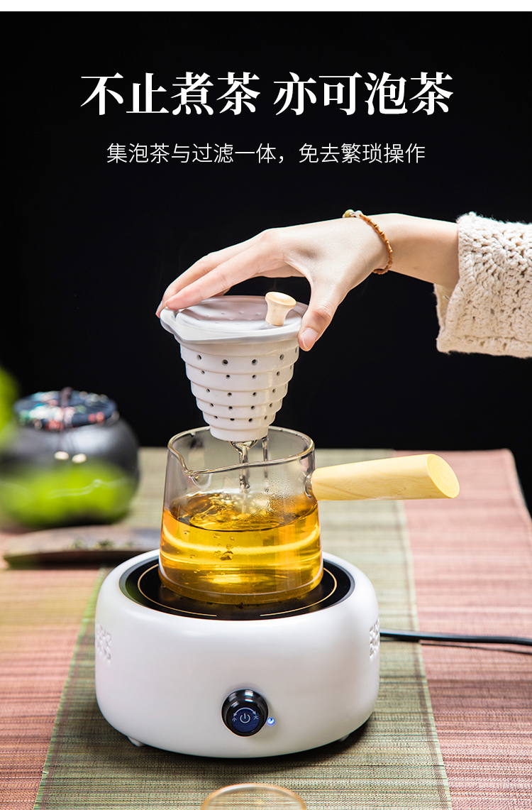 Shadow on glass side boiled teapot high - temperature thickening of the filter kettle electric TaoLu household black tea boiled tea TF