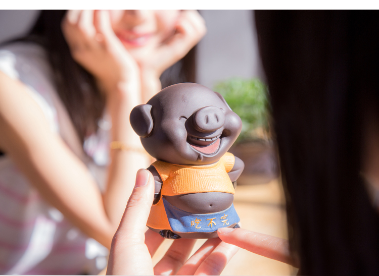 Shadow enjoy creative color sand tao qian "get piggy bank tea pet home furnishing articles desktop adornment eat HBZP