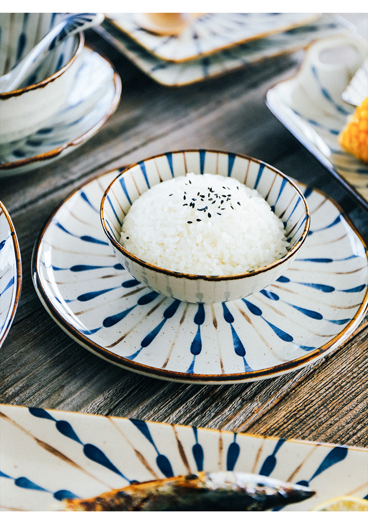 Japanese style restoring ancient ways under glaze color porcelain household utensils 0 bowl dish dish soup bowl rainbow such always run the rice bowls