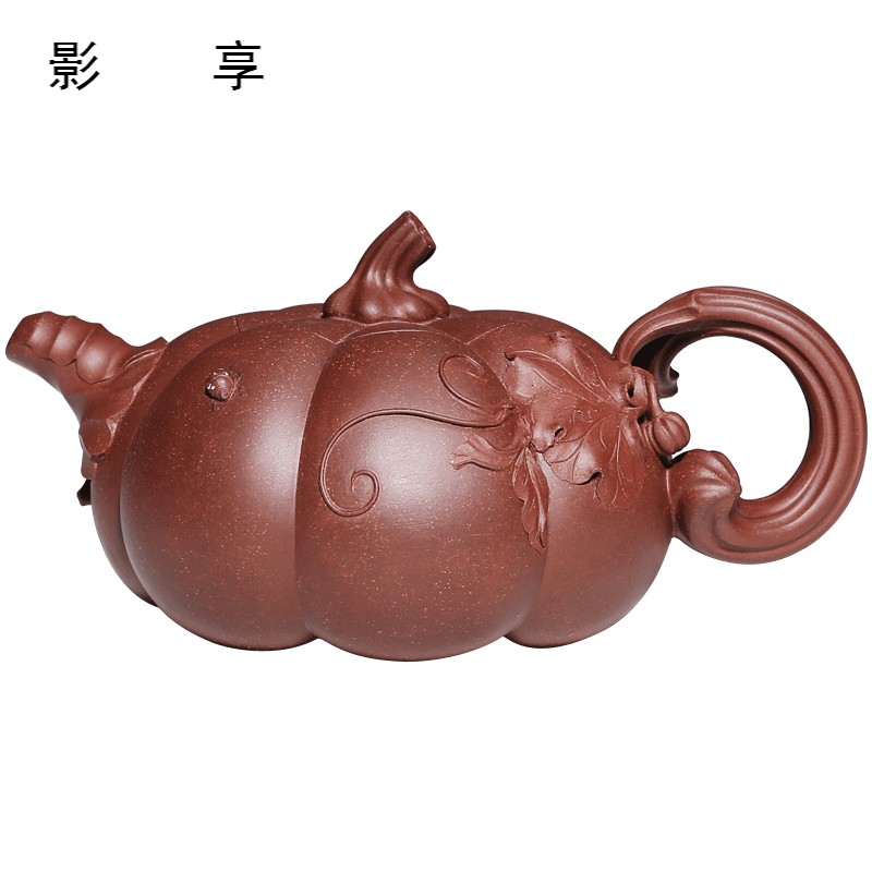 Shadow at present yixing it pure manual pumpkin masters pot undressed ore purple clay factory old pot teapot