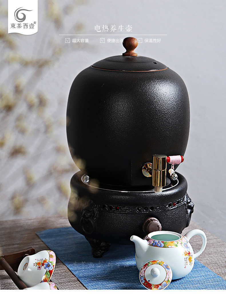 Shadow enjoy warm tea stove high - capacity puer tea boiled tea exchanger with the ceramics electric cylinder DCXH TaoLu temperature POTS of black suit