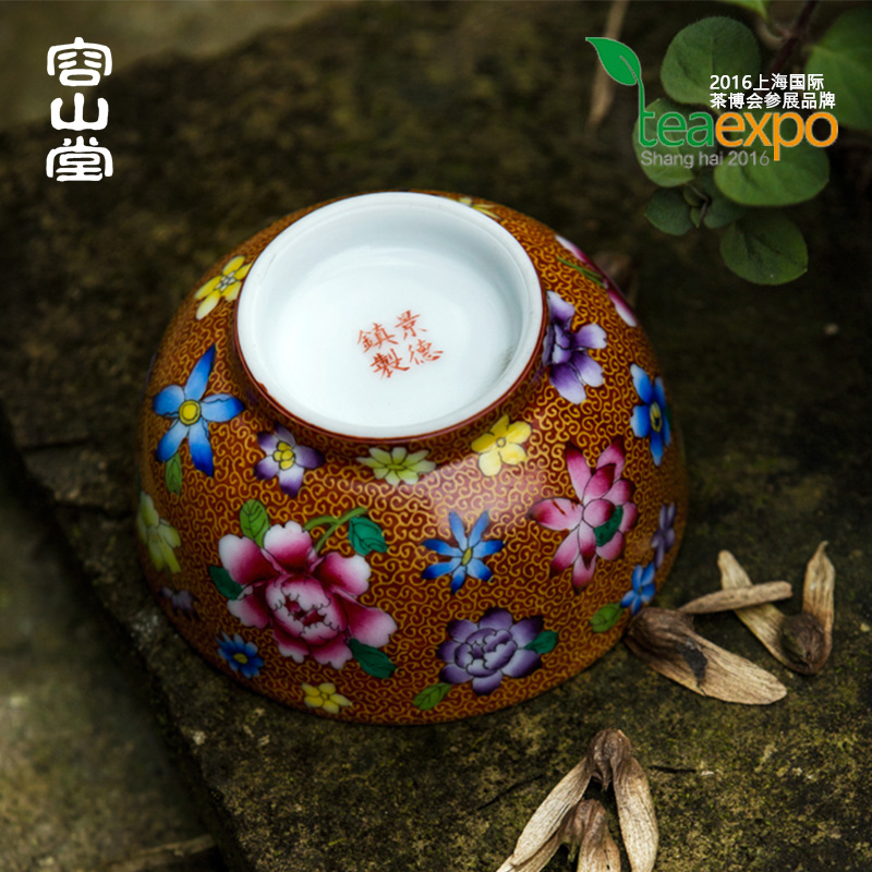 Shadow enjoy let jingdezhen up sample tea cup master cup kung fu tea cups manual hand - made colored enamel tea LST