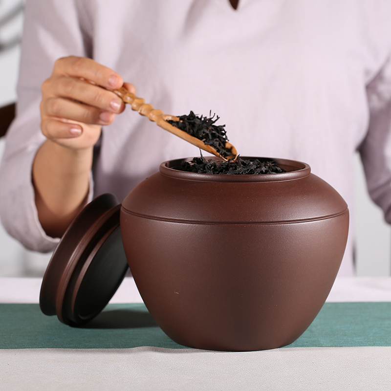 Shadow at yixing purple sand pot of pu 'er tea to wake receives undressed ore old purple violet arenaceous mud POTS in the household, bamboo dock JH