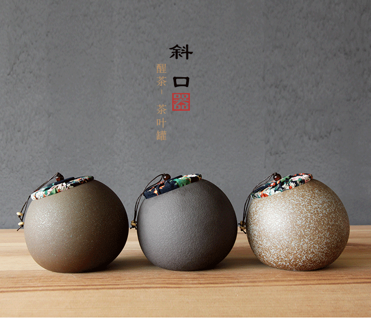 Shadow enjoy coarse pottery caddy fixings large portable storage tank ceramic Japanese kunfu tea POTS tea sealed as cans