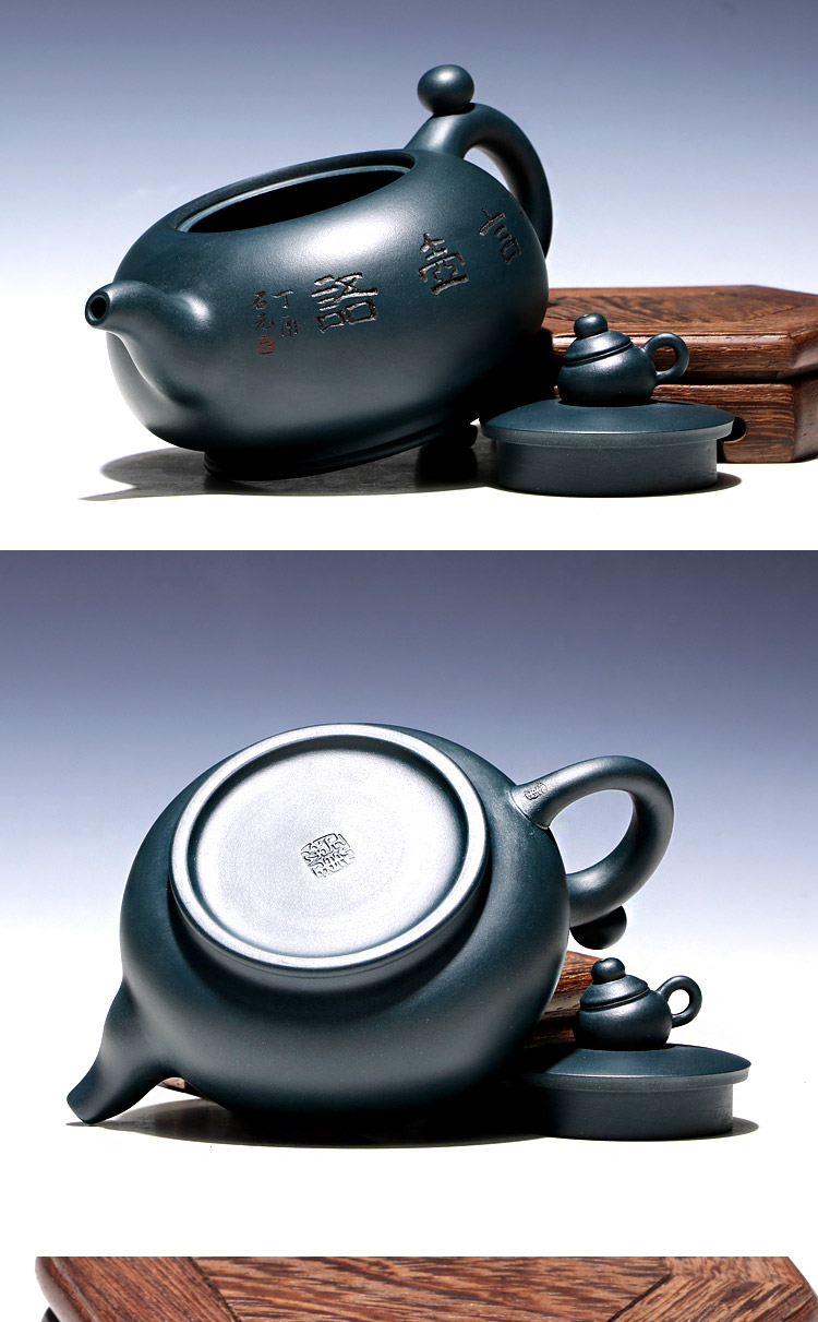 "Shadow enjoy" yixing masters are it master craftsmen dong pure manual ink chlorite tea pot language 340 cc