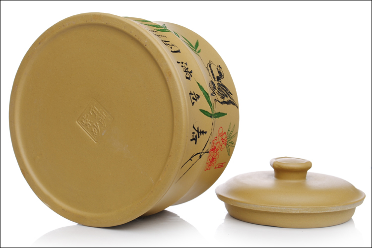 Shadow enjoy save tea pot yixing undressed ore bamboo bamboo violet arenaceous caddy fixings period of pu - erh tea to wake receives the tea urn storage JSBT