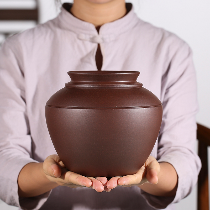 Shadow at yixing purple sand pot of pu 'er tea to wake receives undressed ore old purple violet arenaceous mud POTS in the household, bamboo dock JH