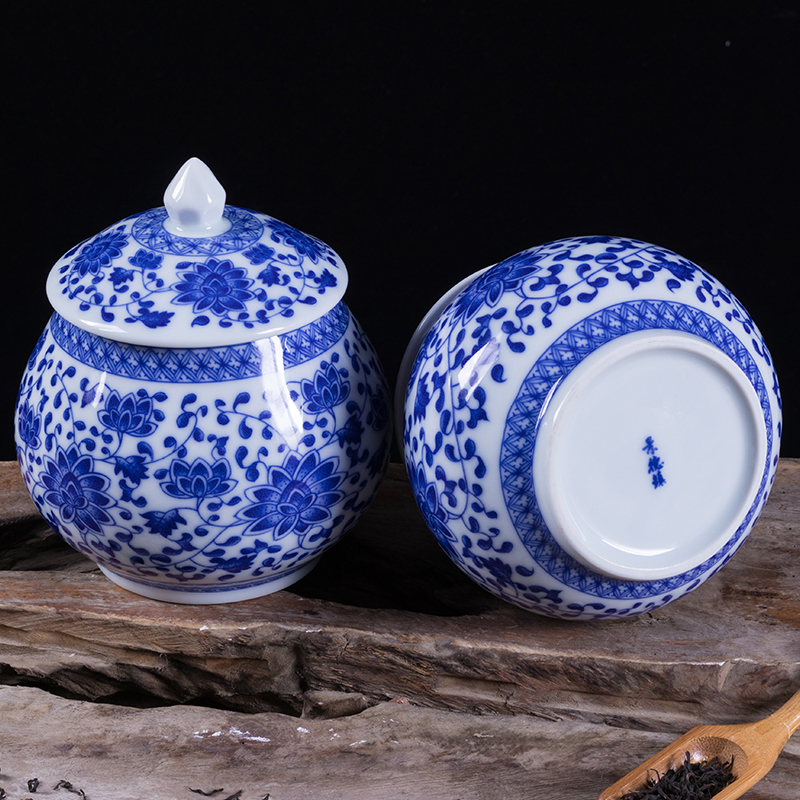 Blue and white porcelain tea pot gift boxes of household seal puer tea pot large - sized ceramic tea pot gifts gifts