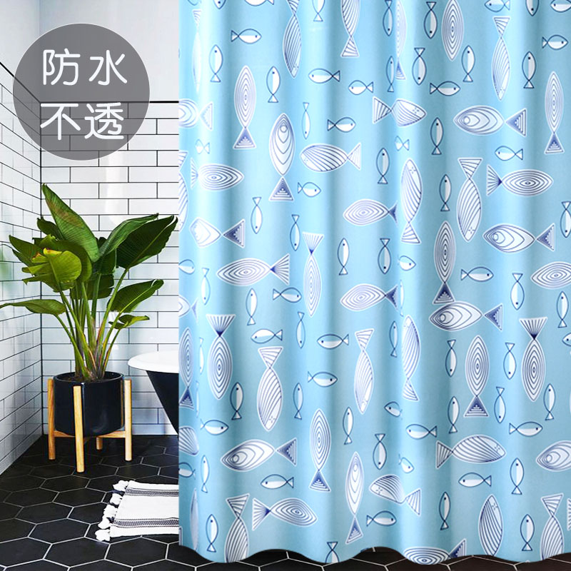 Bathroom bath blinds waterproof and thickened shower room bathroom waterproof curtain partition window free of punch door curtain