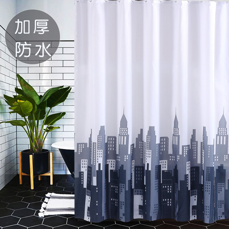 Bathroom Polyester Fiber Bath Curtain Cloth Hotel MAKEUP ROOM WATERPROOF THICKENING JAPAN PARTITION WINDOW MILDEW SUIT WATER RETAINING CURTAIN DOOR CURTAIN