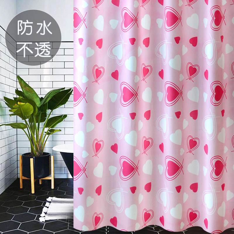 Bathroom blinds waterproof curtains Stiletto Rod-free Rod Bath Curtain set Makeup Room Separator Blinds OPAQUE SHOWER CURTAIN HANGING CURTAIN