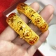 Đồng thau giả vàng Vòng đeo tay bằng đồng mạ đồng vòng tay trầm hương