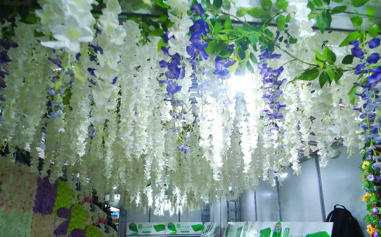 Mô phỏng Hoa Wisteria Bunch Douban Hoa Vine Violet Mây Mây Trang trí Faux Vine Wedding Green Plant Leaf Dragonfly Flower - Hoa nhân tạo / Cây / Trái cây giả hạc