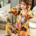 Mùa xuân và mùa thu phụ nữ cardigan mỏng cotton lụa phù hợp với mùa hè dài tay ngọt ngào và dễ thương đồ ngủ cotton lụa mặc nhà bạn gái - Bên ngoài ăn mặc Bên ngoài ăn mặc