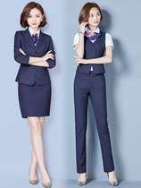 Professional suit suit Female property sales department Jewelry store Bank hotel Plus size small OL work clothes tooling