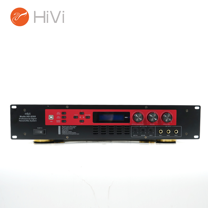 Huiwei HA-9300 professional fixed resistance amplifier 2*300W high-power KTV audio amplifier home K song amplifier