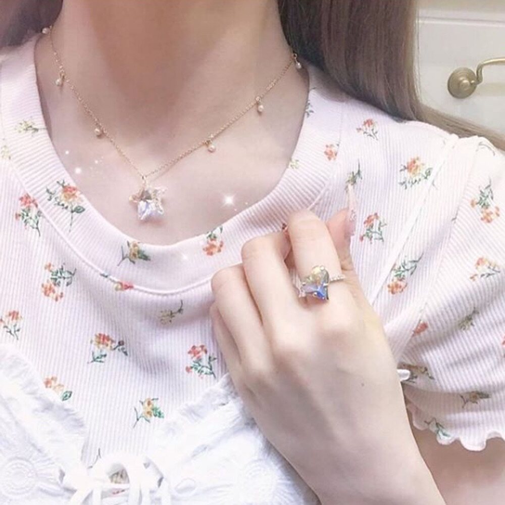 Bag Group Hair Yuka Japan Moca Stars Pendant Dream Day Series Bright Crystal Crystal Necklace