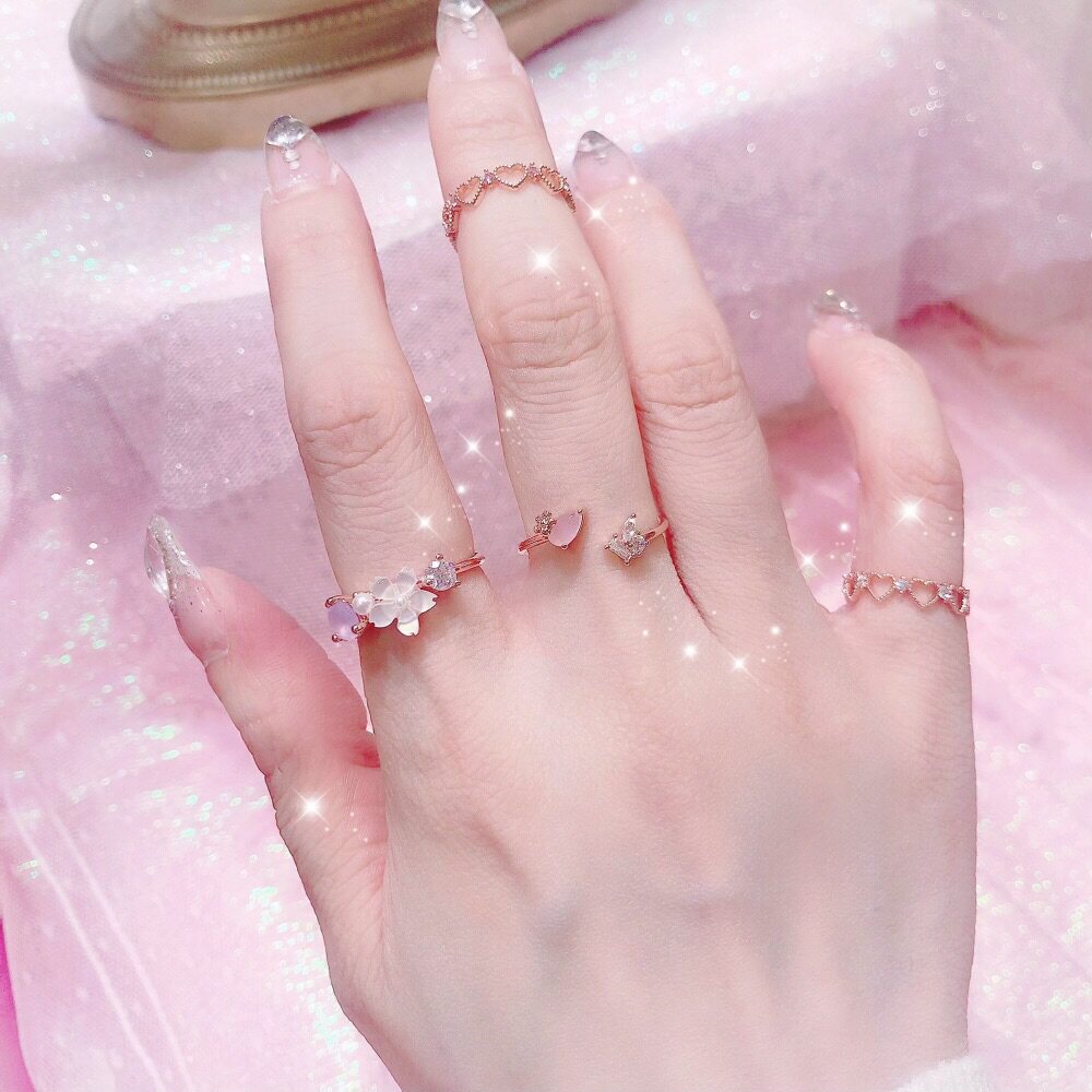 Bag Group Hair Yuka Japan Moca Frosted Color Gentle Wind Flowers Design Ring Day Department Fresh