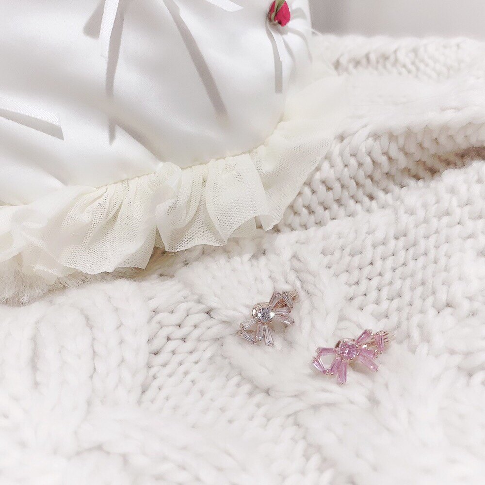 Bao Tuanfa yuka Japanese moca Japanese popular bow small cute ear bone clip