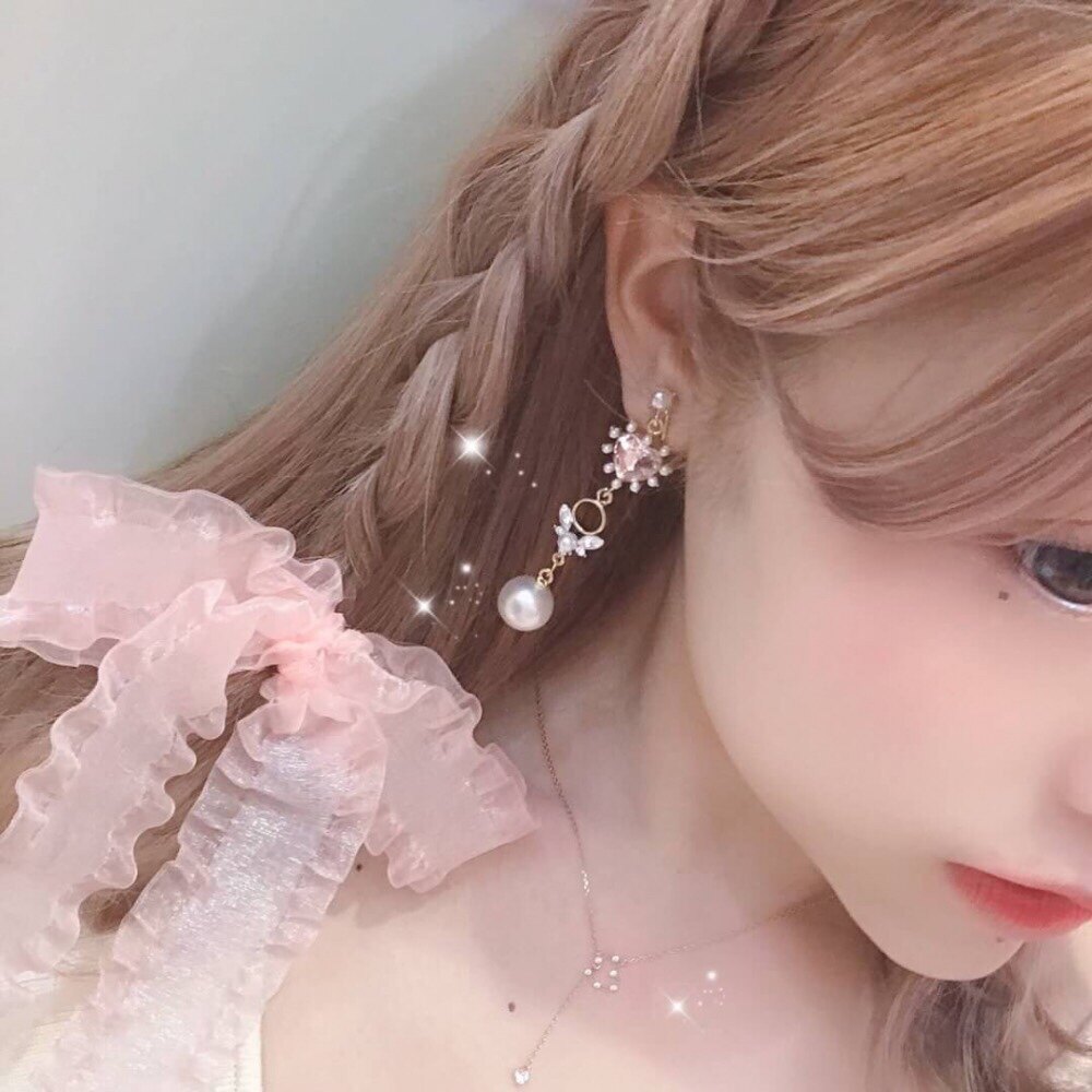 Bag Group Hair Yuka Japan Moca Japan New Pop Fashion Jewel Long Earrings Earrings