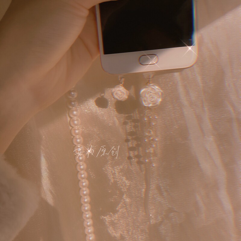 Mountain Tea Flowers Original Mobile Phone Charging Outlet Dust Plug Flow Su Silicone Gel Headset Dust Plug Suitable for Huawei Apple Tpye c