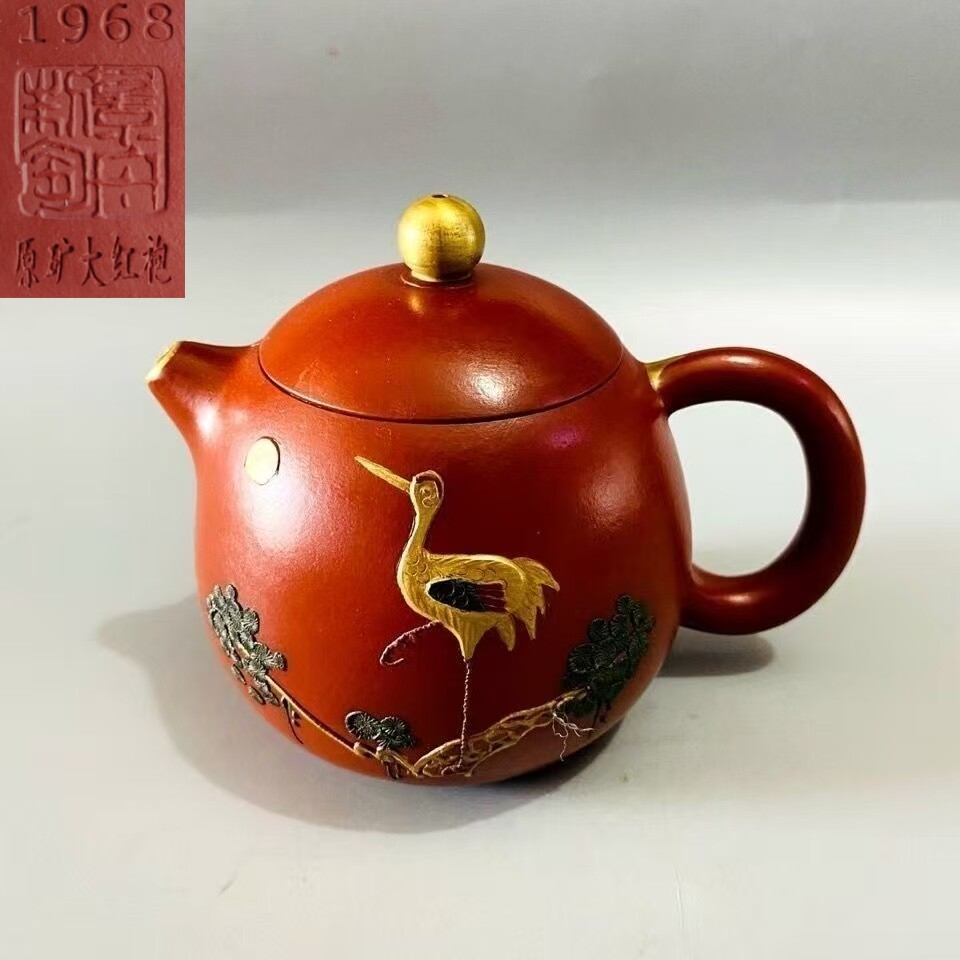 處理一批1956庫存顧景舟純手工宜興紫砂壺大容量泡茶壺仿老紫砂壺-淘寶