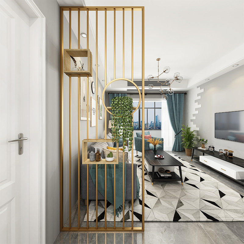 Entrance room sofa next to metal to block the upper screen washing table, lightweight severance device decoration