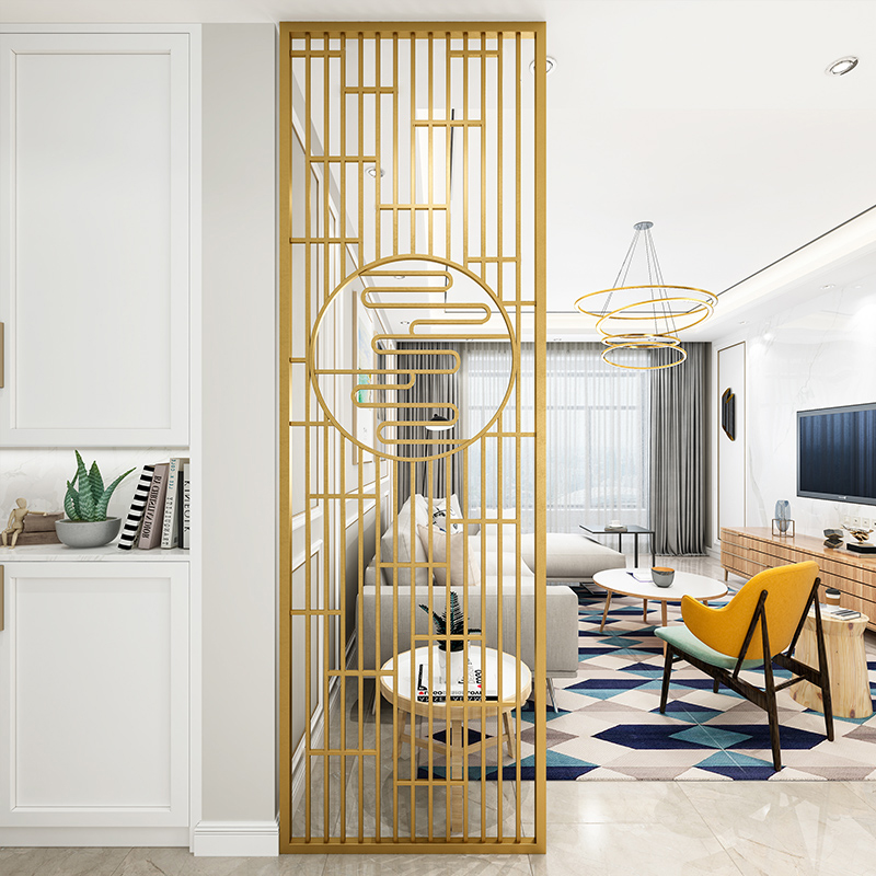 Nordic light luxury living room entry door partition washstand sofa next to the screen simple modern porch hollow decoration insert screen
