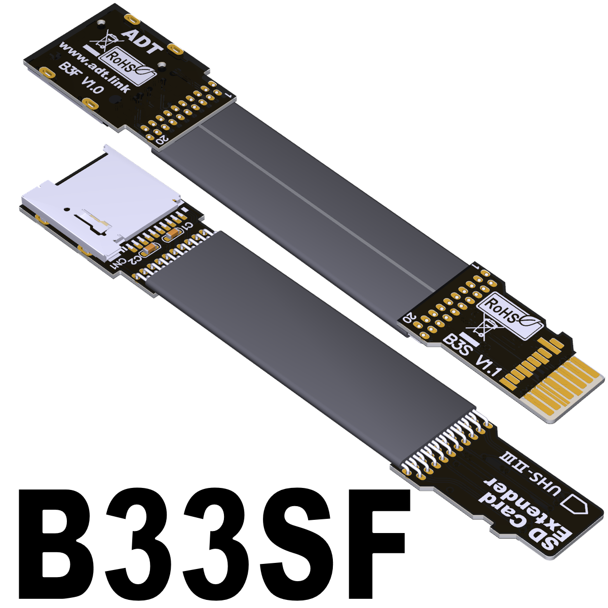Cable De Extensión De Tarjeta De Memoria Tf Micro Sd De Alta Velocidad,  Extensor Plano Sdhc Sdxc Uhs2i, Lector De Tarjetas De Uhs-iii, Adaptador  Elevador De Microsd A Sd - Cables Y
