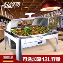 Buffet stove Electric heating square clamshell visual Buffy stove Commercial hotel breakfast insulation stove Stainless steel tableware