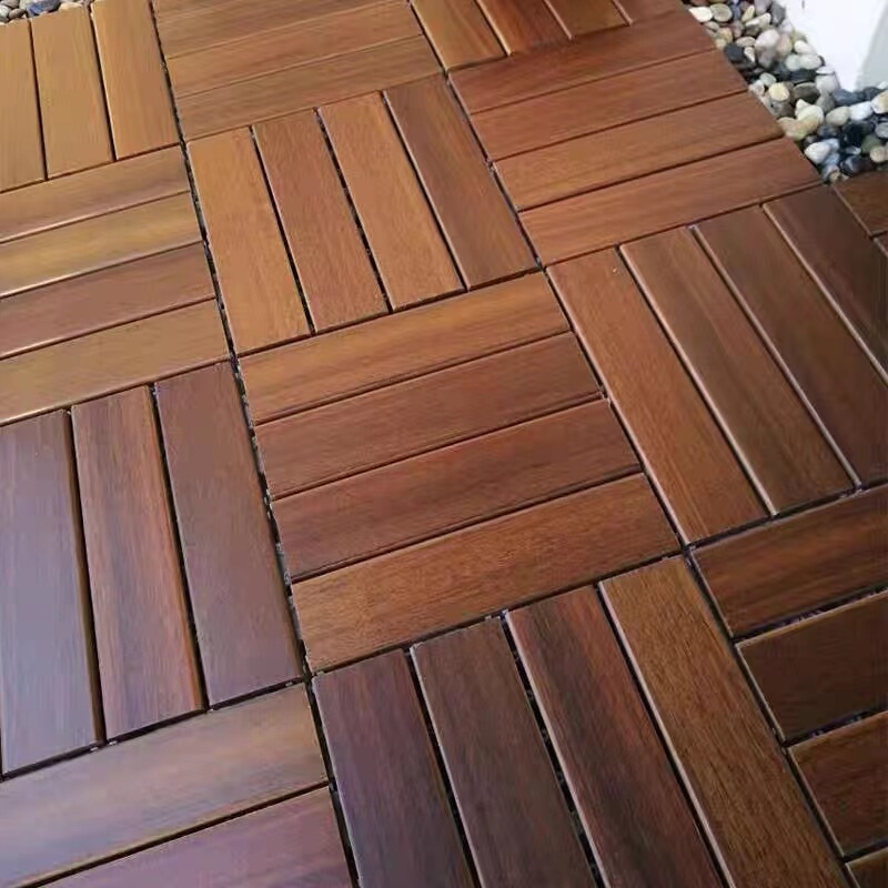 Anticorrosive Wood Flooring Outdoor Balcony Terrace Garden Sun Room Outdoor Solid Wood Floor Self-Laying Ground Laying Splicing